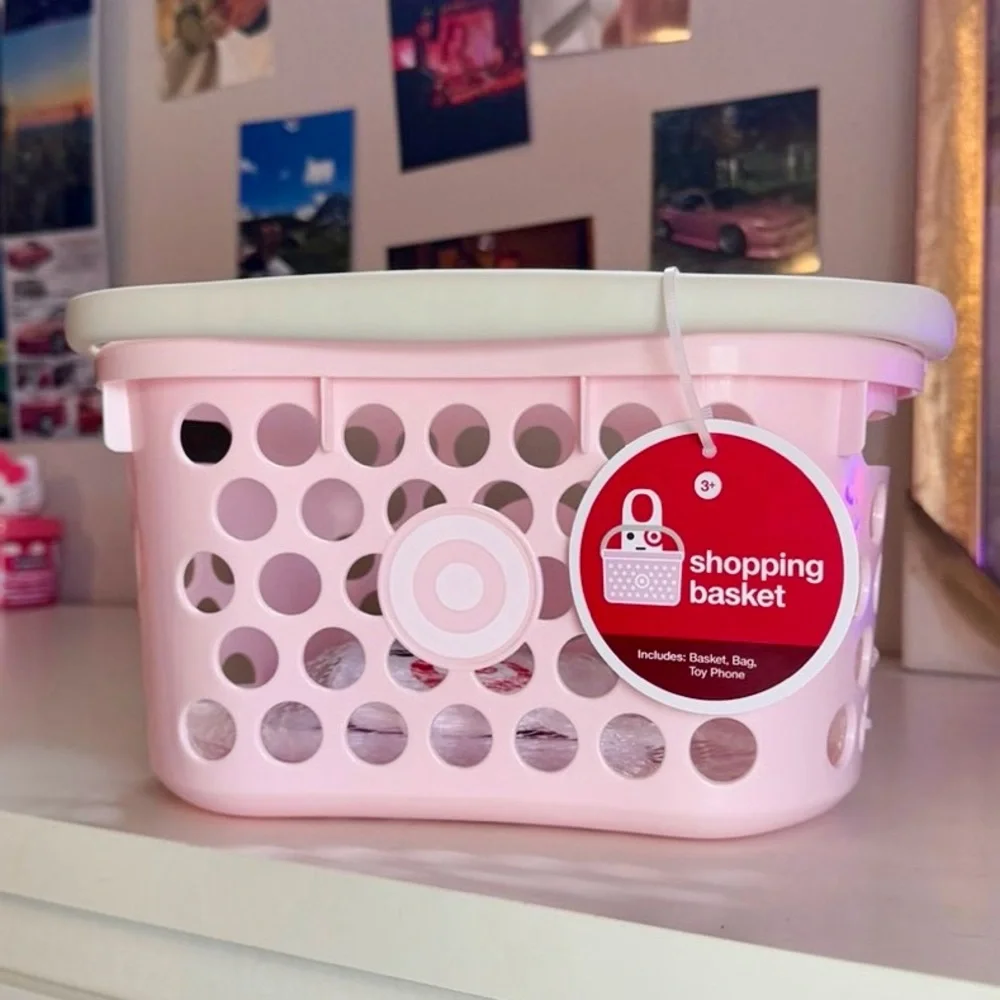 Pastel Pink Target Toy Shopping Basket